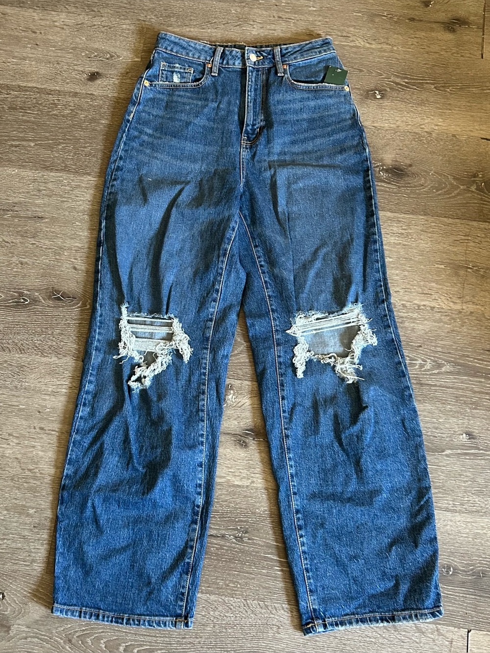 NWT Size 6 Wild Fable Highest Rise Distressed Baggy Denim Jeans